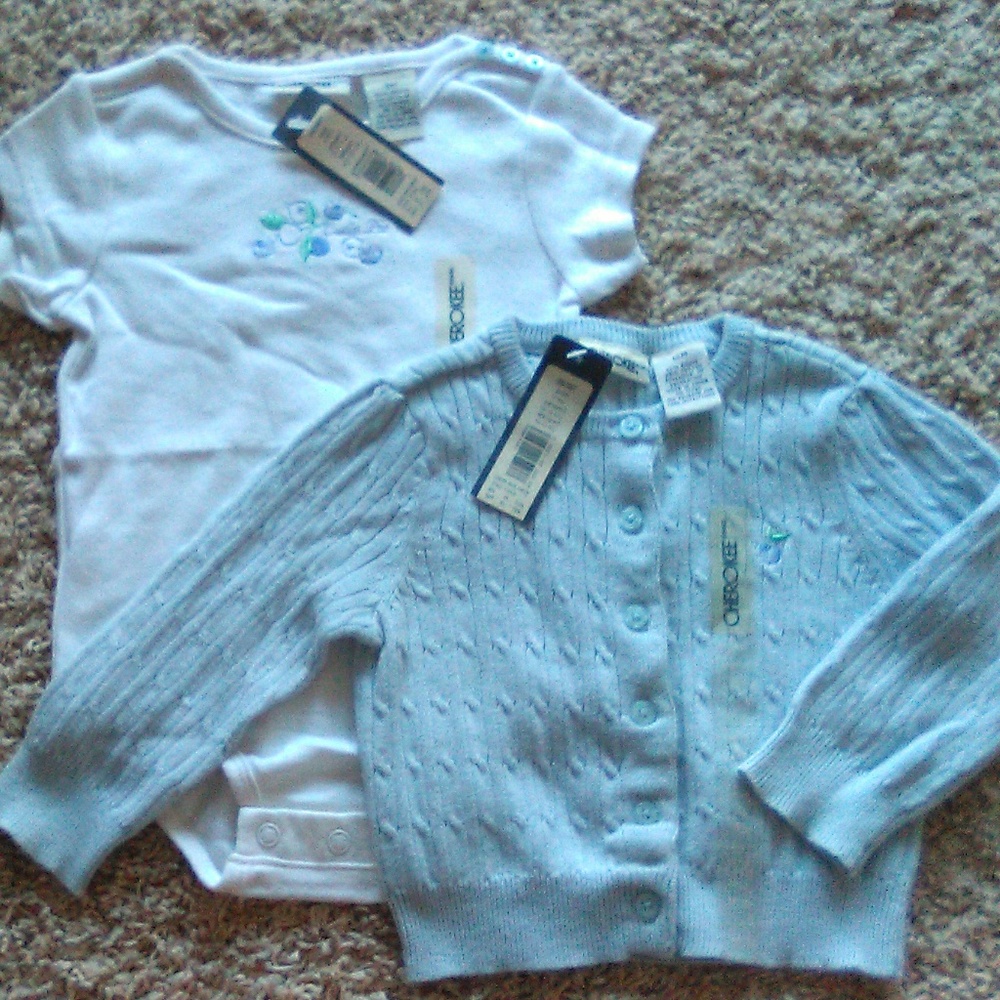 Baby set onesis & coat by Cherokee